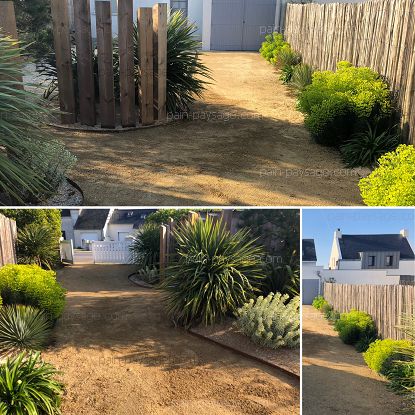 Aménagement paysager d'un jardin dunaire sur Batz sur MER