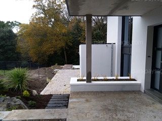 Aménagement paysager sur un fort dénivelé à Pornichet