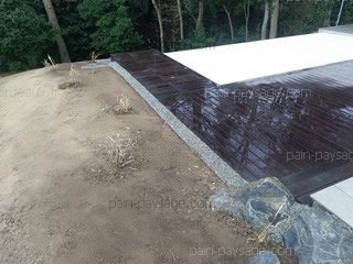 Aménagement paysager sur un fort dénivelé à Pornichet