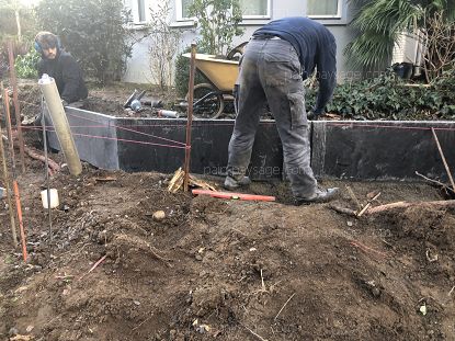 Réfection d'un jardin sur Saint André des Eaux