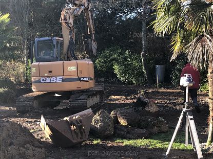 Remaniement et d'un transformation d'un jardin  en cours sur Saint André des eaux