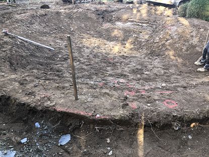 Remaniement et d'un transformation d'un jardin  en cours sur Saint André des eaux