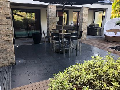 Suite de la réfection d'une terrasse existante sur Saint André des eaux